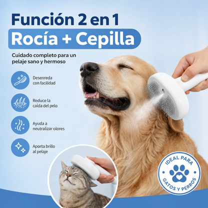 Set de Cepillo + Spray Antipelo 3 en 1 🐾